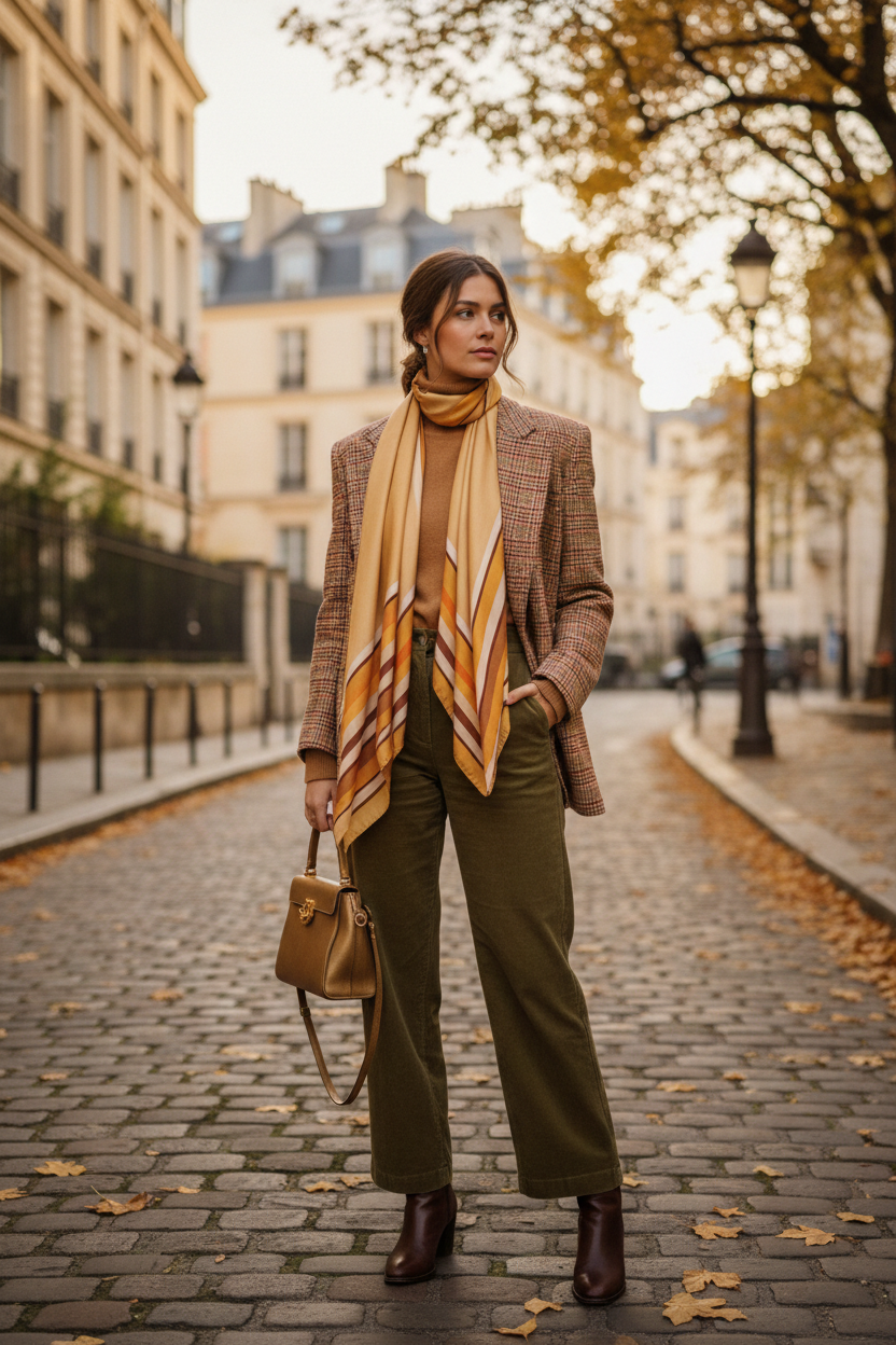 Écharpe Légère Automne – Maille Fine