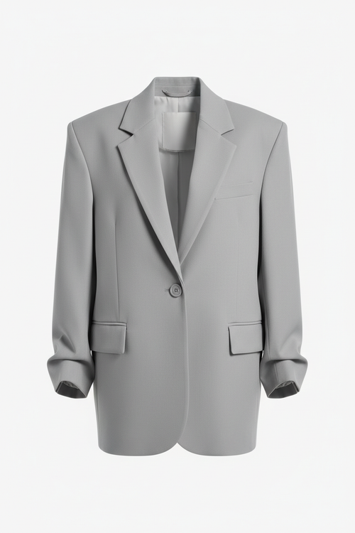 Blazer oversize gris rentrée automne